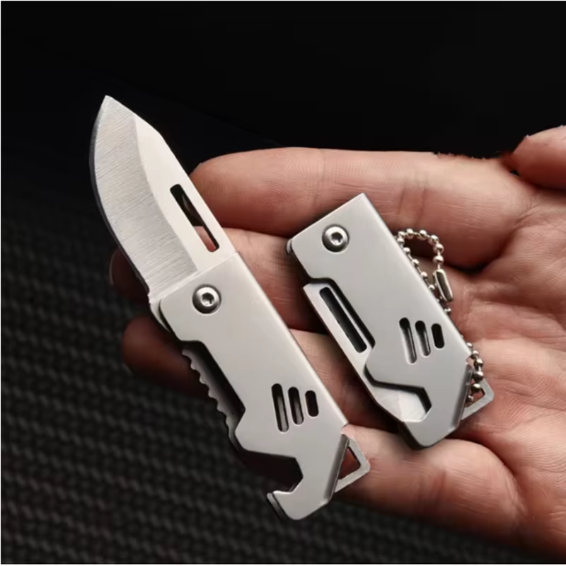 Mini Outdoor Folding Knife With Steel Portable Camping Survival Tool 0