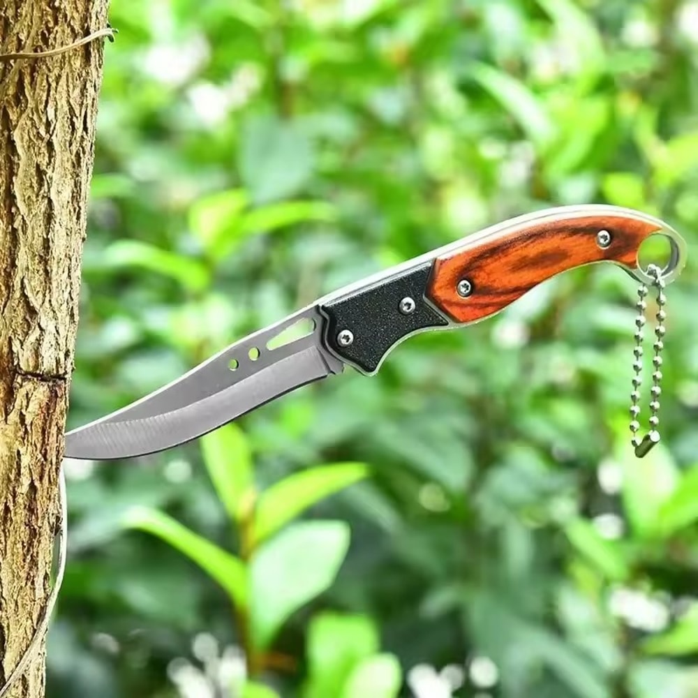 Mini Keychain Folding Knife Compact Outdoor Survival Pocket Blade
