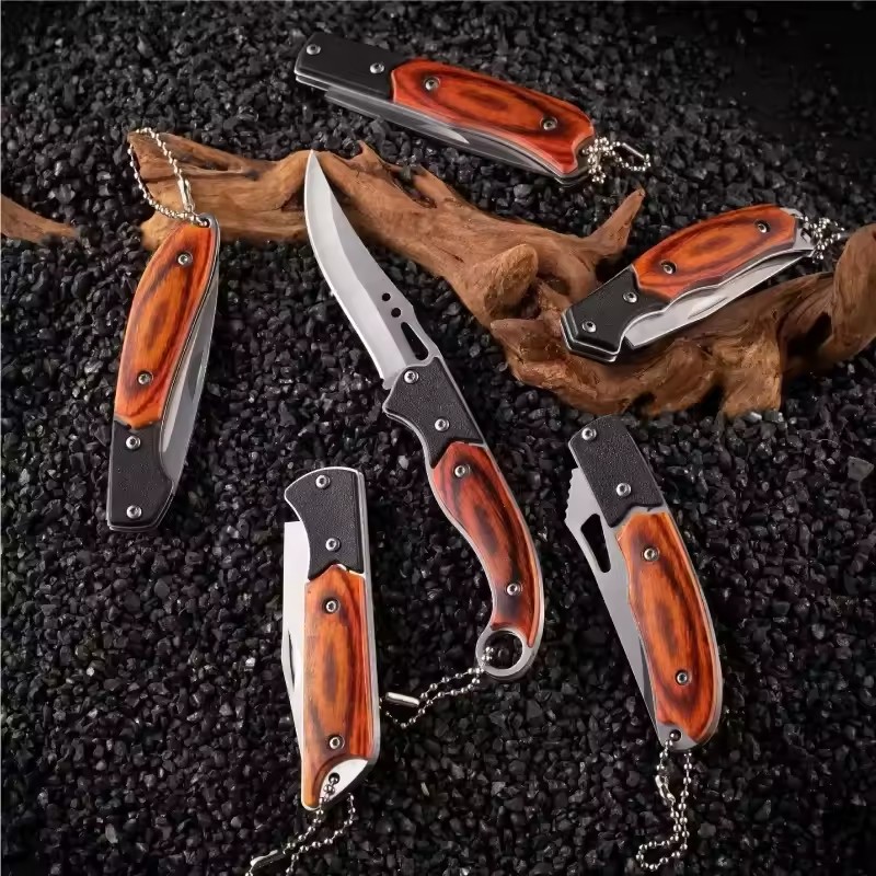 Mini Keychain Folding Knife Compact Outdoor Survival Pocket Blade