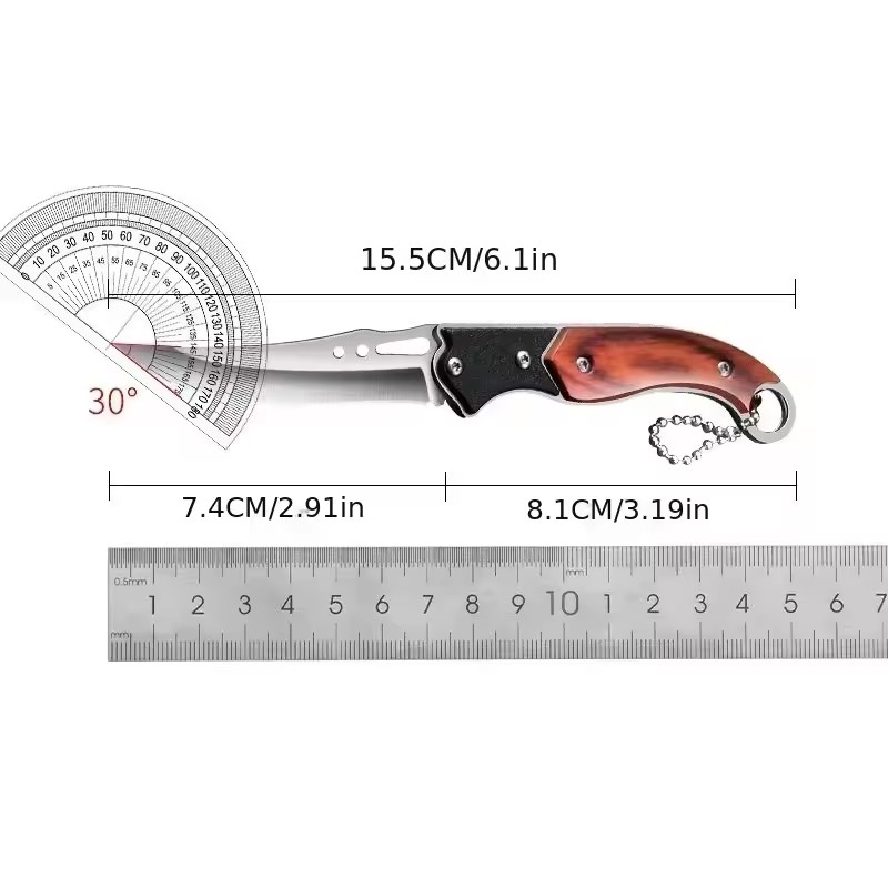 Mini Keychain Folding Knife Compact Outdoor Survival Pocket Blade
