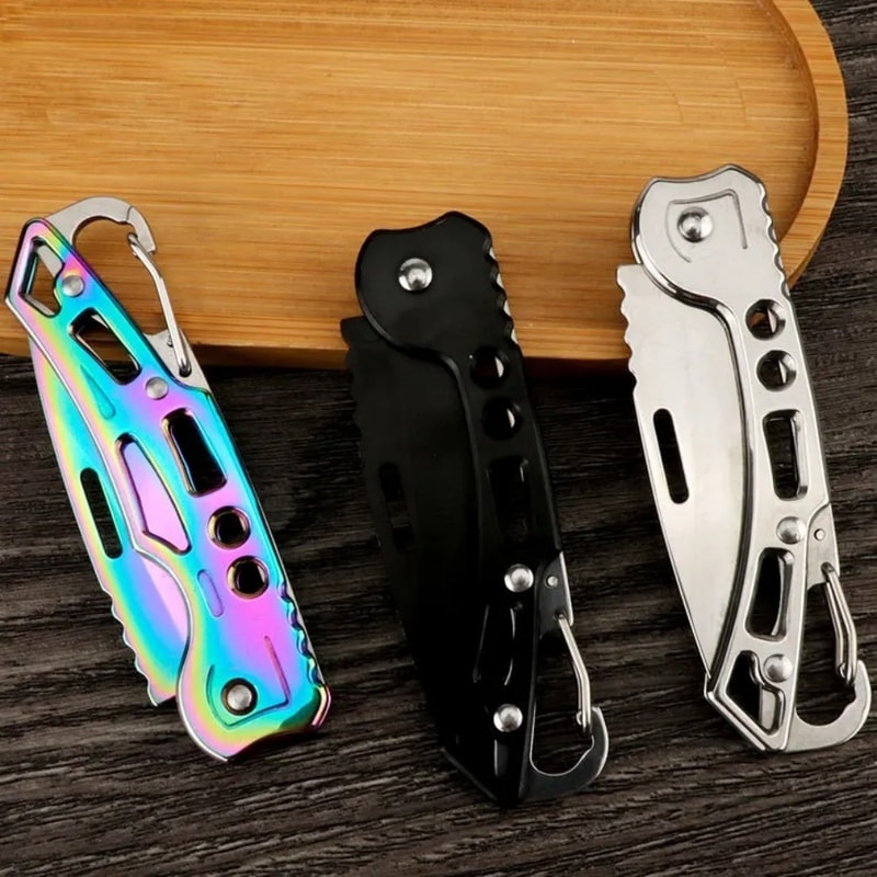 Colorful Folding Pocket Knife Durable Stainless Steel Outdoor Survival Knife