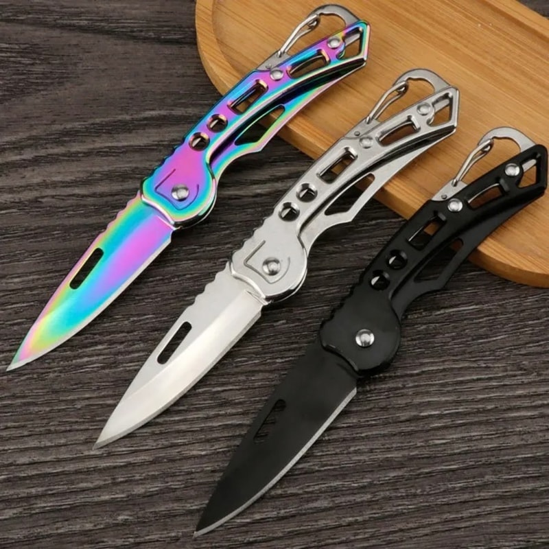 Colorful Folding Pocket Knife Durable Stainless Steel Outdoor Survival Knife
