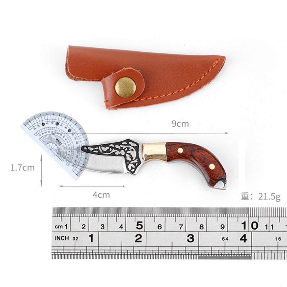 Premium Wooden Handle Camping Knife Sharp Small Utility Knife for Outdoor & Gifts