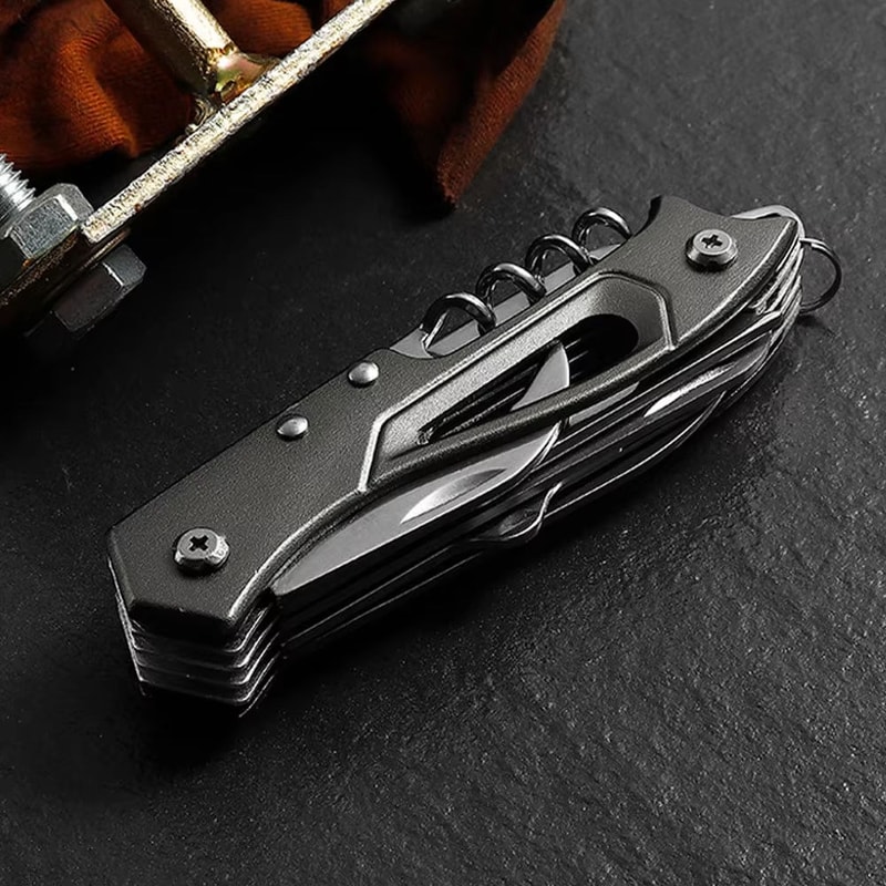 Outdoor Multitool Folding Knife with Scissors & Bottle Opener