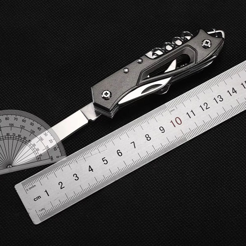 Outdoor Multitool Folding Knife with Scissors & Bottle Opener