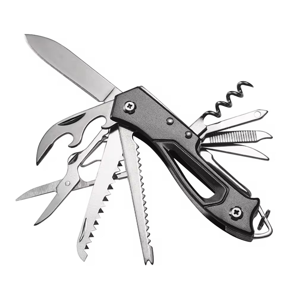 Outdoor Multitool Folding Knife with Scissors & Bottle Opener