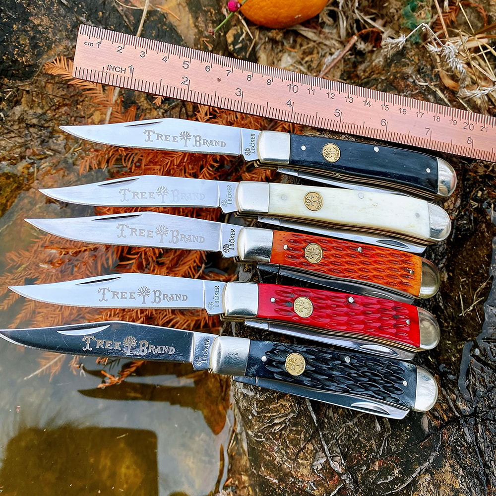 Premium Watchman Trapper Knife Classic Double Blade Folding Pocket Knife 2