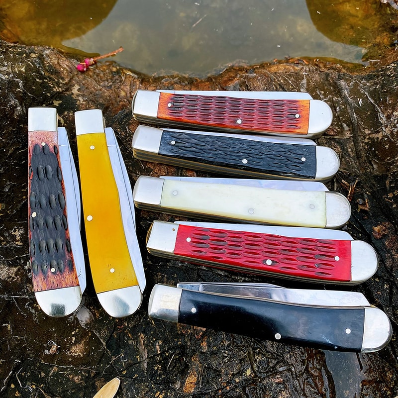 Premium Watchman Trapper Knife Classic Double Blade Folding Pocket Knife 3