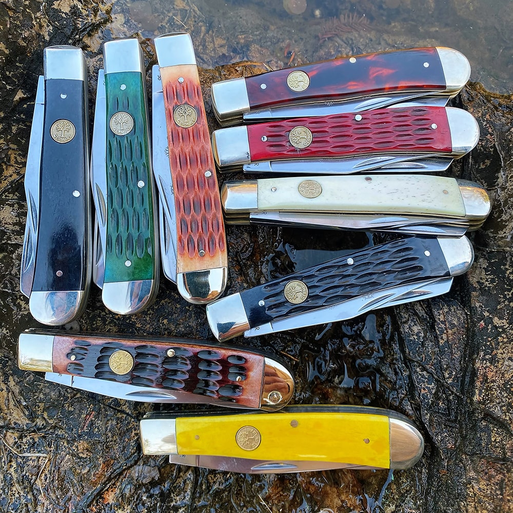 Premium Watchman Trapper Knife Classic Double Blade Folding Pocket Knife 4