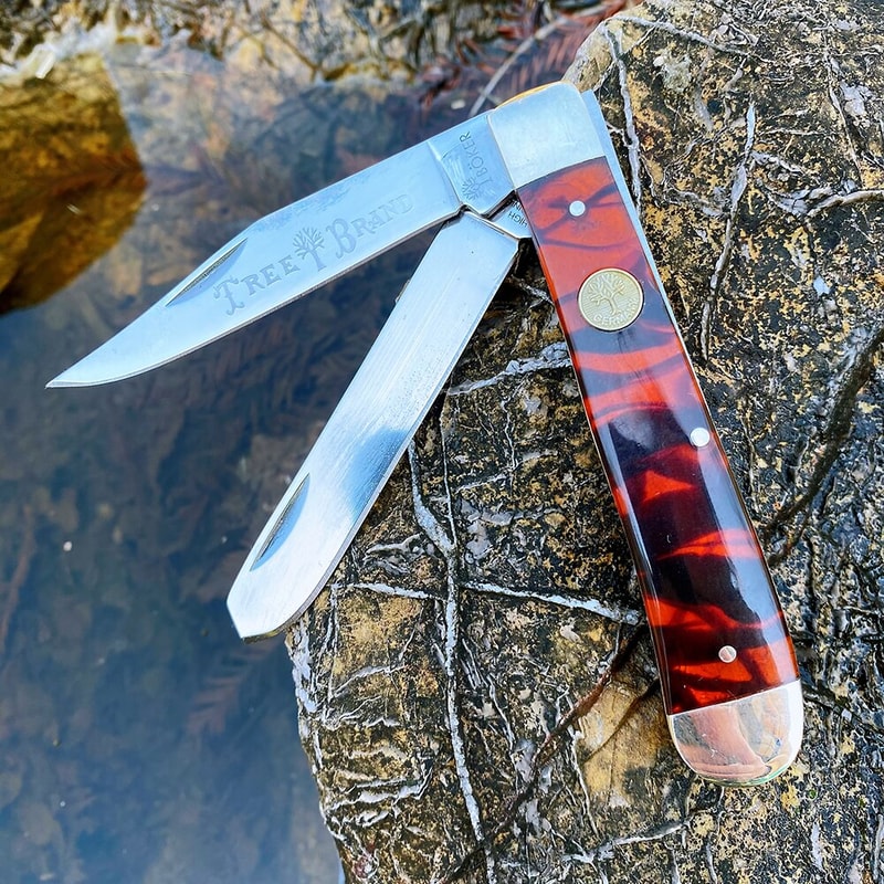 Premium Watchman Trapper Knife Classic Double Blade Folding Pocket Knife 5