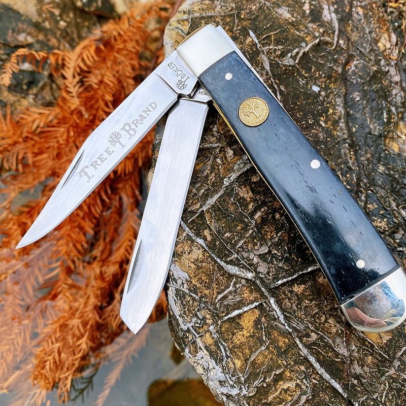 Premium Watchman Trapper Knife Classic Double Blade Folding Pocket Knife 6