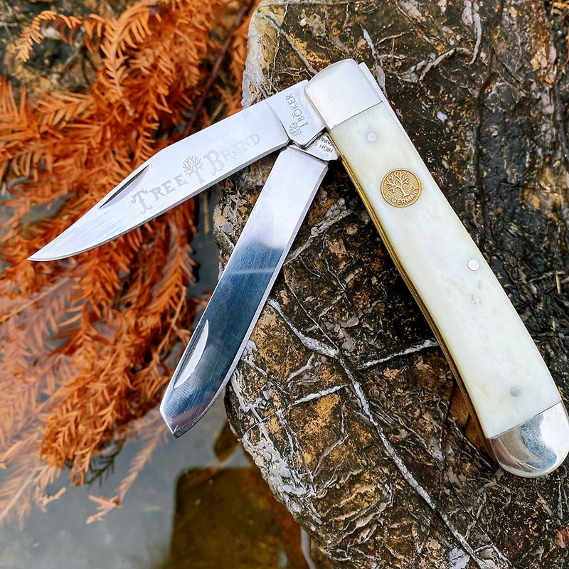 Premium Watchman Trapper Knife Classic Double Blade Folding Pocket Knife 9