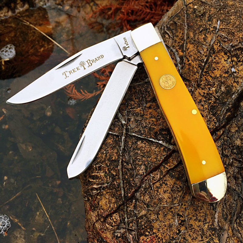 Premium Watchman Trapper Knife Classic Double Blade Folding Pocket Knife 11