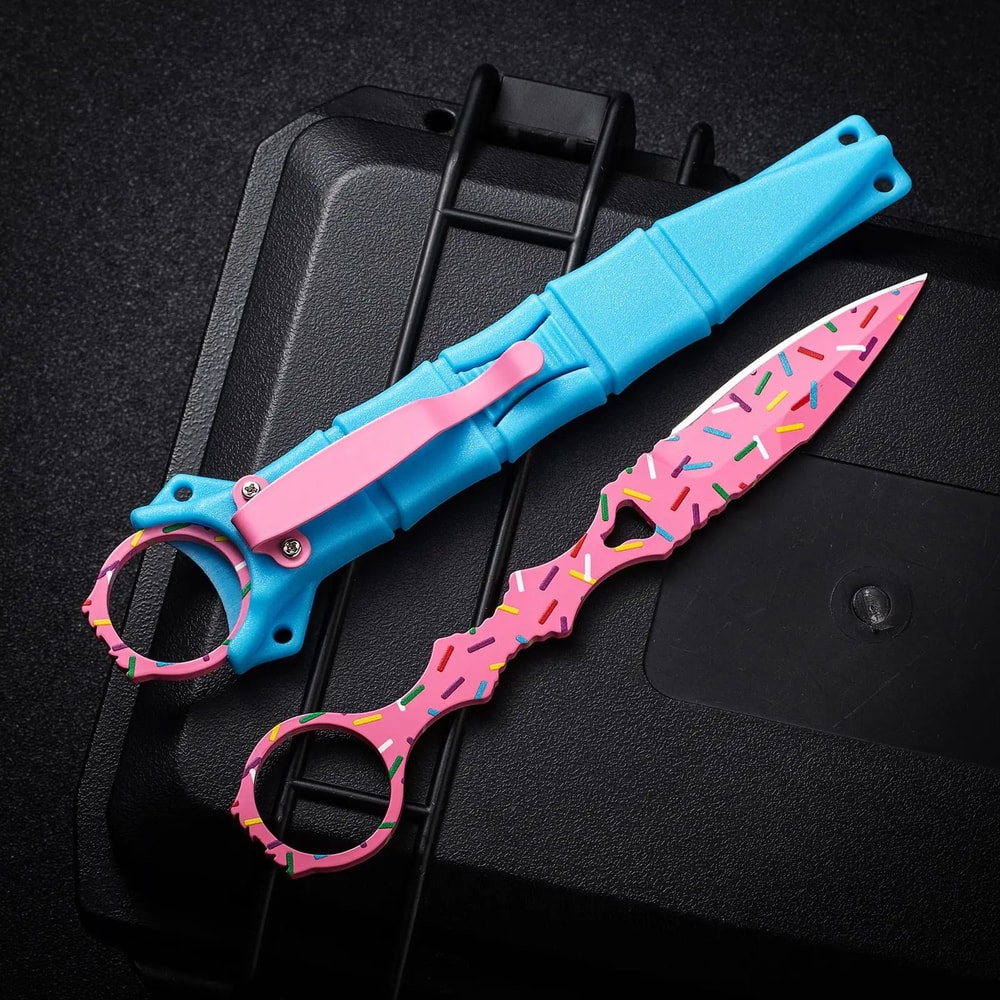 Portable Butterfly Knife Compact Small Straight Knife for Outdoor Adventures