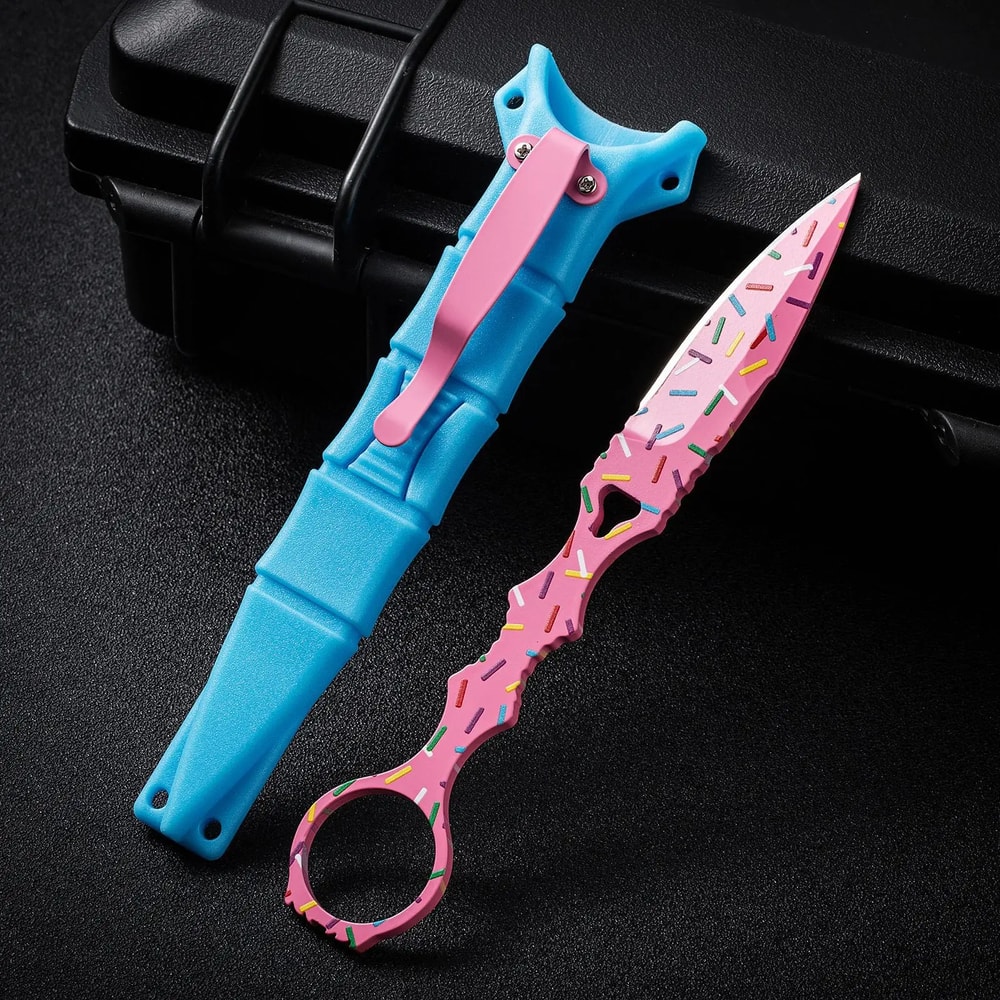 Portable Butterfly Knife Compact Small Straight Knife for Outdoor Adventures