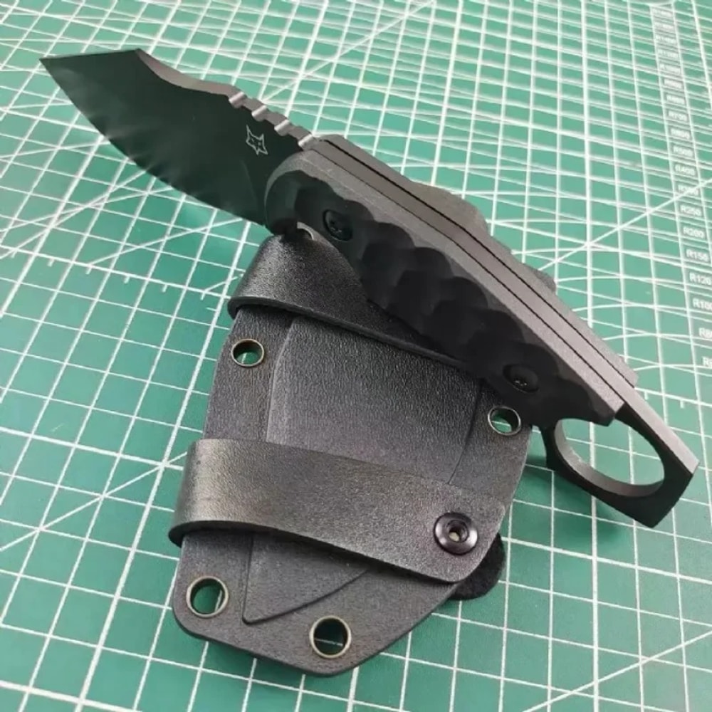Tactical NioLox Steel Fixed Blade Knife with Glass Fiber Handle Outdoor Camping Knife