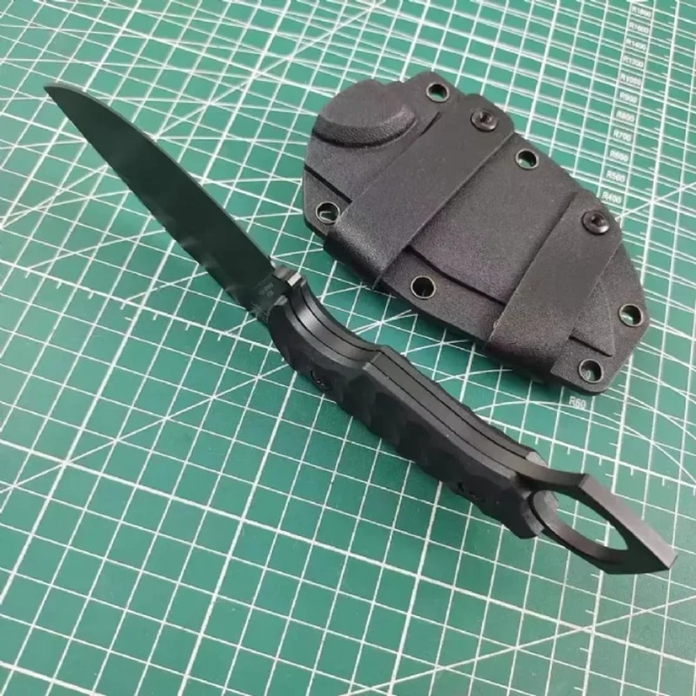 Tactical NioLox Steel Fixed Blade Knife with Glass Fiber Handle Outdoor Camping Knife