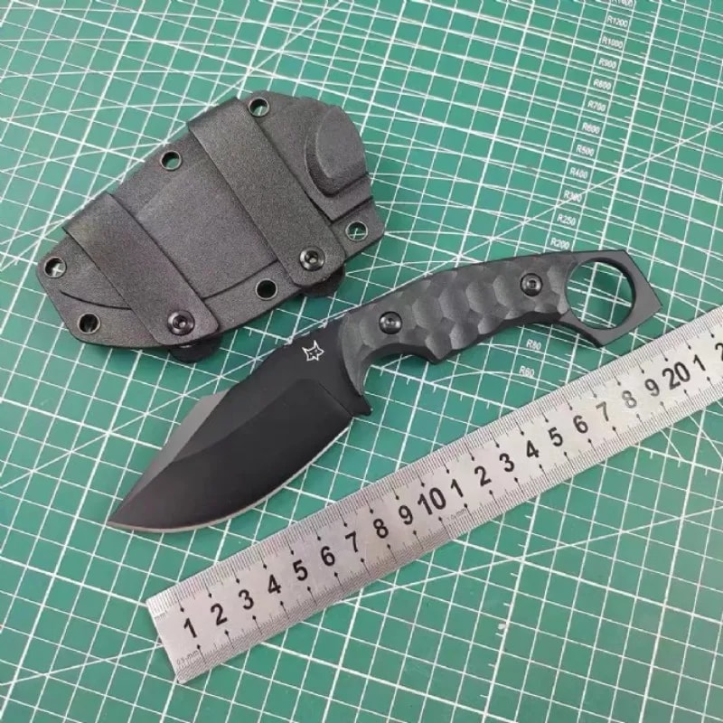 Tactical NioLox Steel Fixed Blade Knife with Glass Fiber Handle Outdoor Camping Knife
