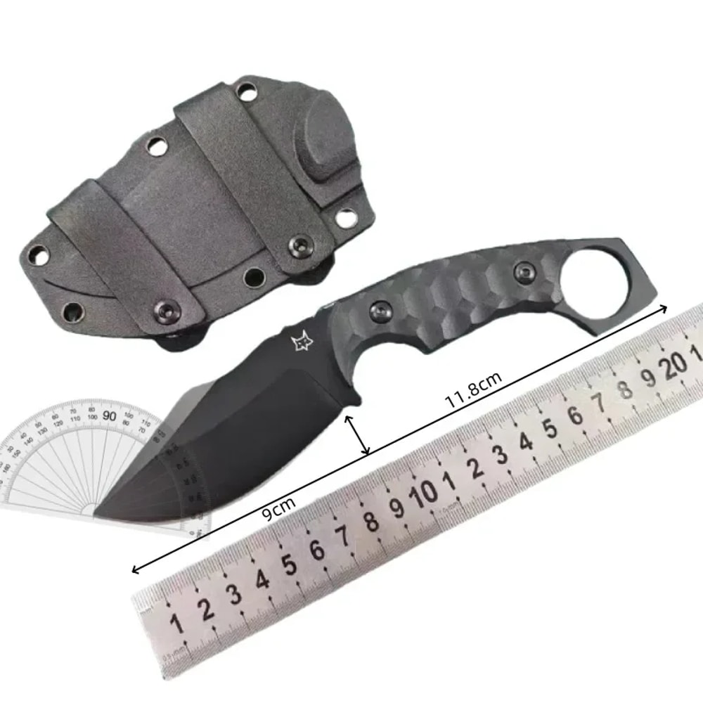 Tactical NioLox Steel Fixed Blade Knife with Glass Fiber Handle Outdoor Camping Knife