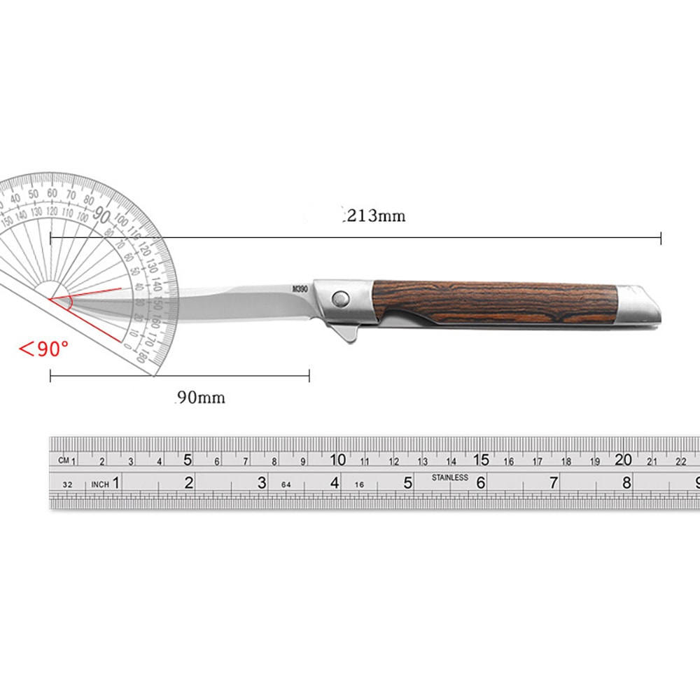 Premium Damascus Folding Knife Multi Purpose Outdoor Pocket Knife 3