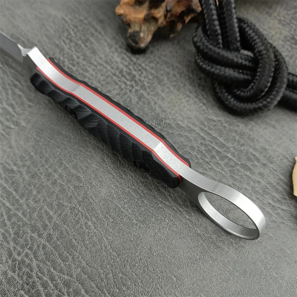 Style Fixed Blade Knife with Steel, Handle & Kydex Sheath for Camping