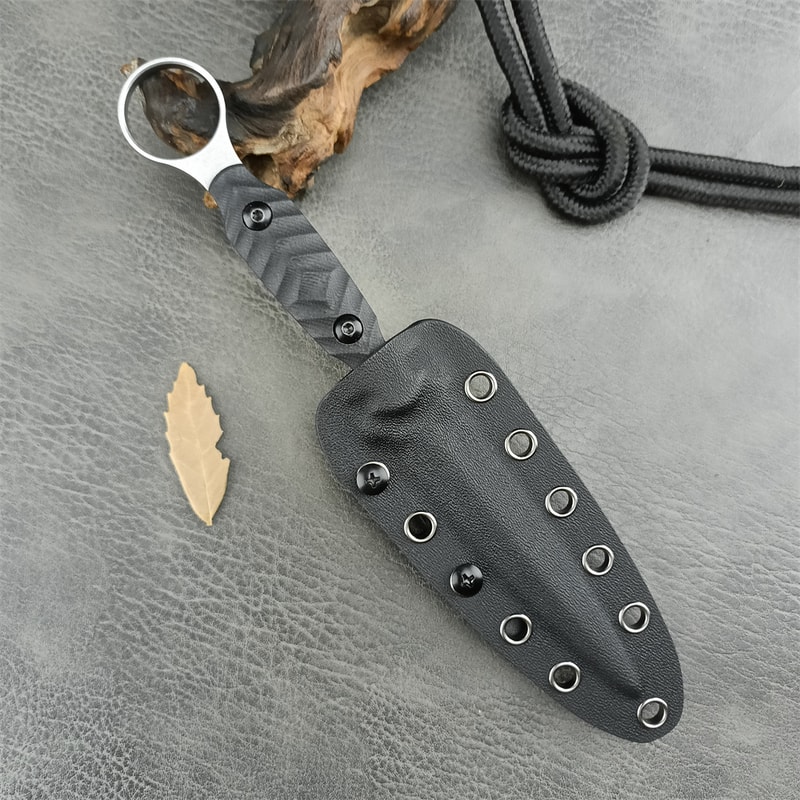 Style Fixed Blade Knife with Steel, Handle & Kydex Sheath for Camping