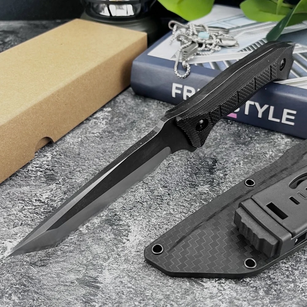 Tactical Fixed Blade Survival Knife with Sheath for Hunting, Camping & Everyday Carry