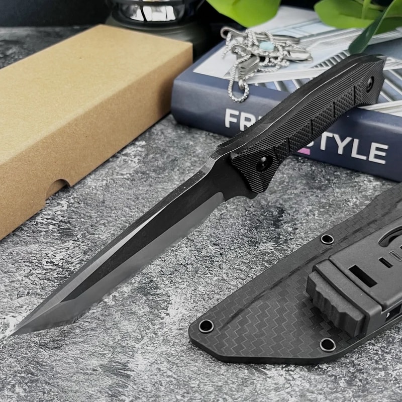 Tactical Fixed Blade Survival Knife with Sheath for Hunting, Camping & Everyday Carry