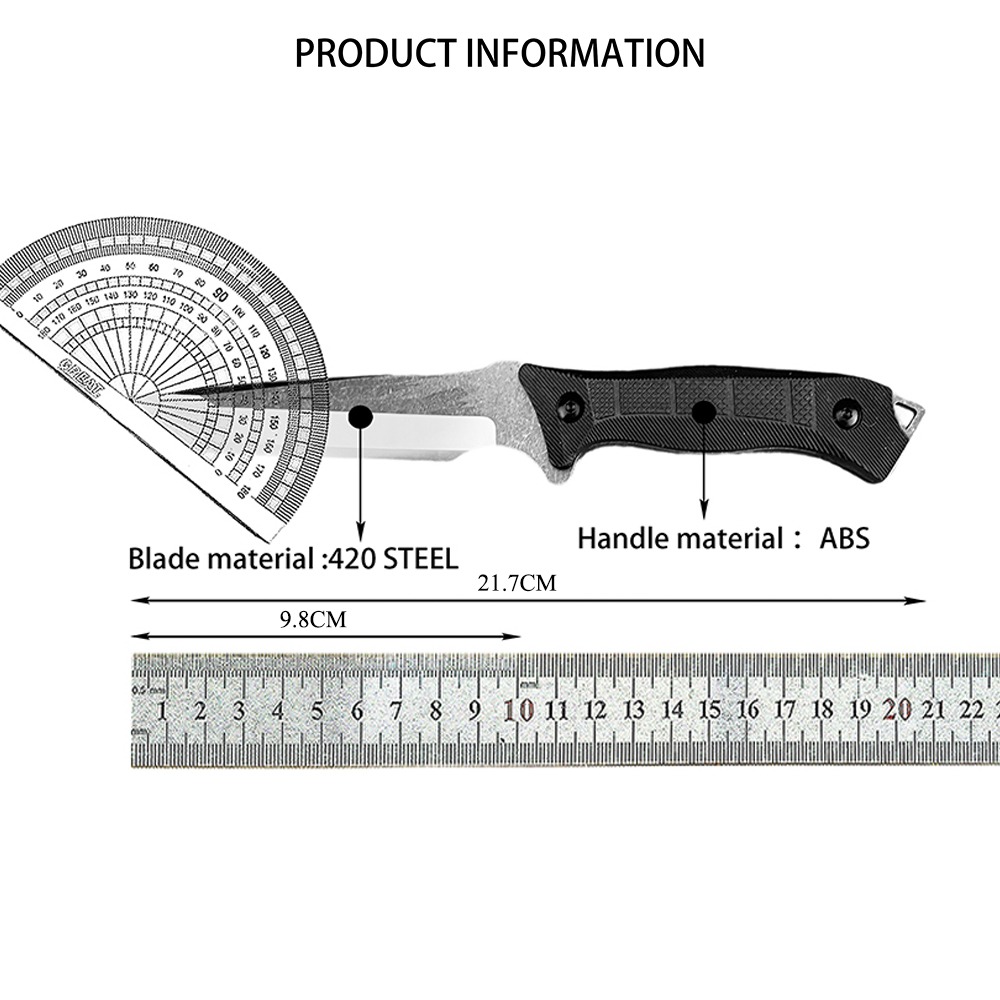 Tactical Fixed Blade Survival Knife with Sheath for Hunting, Camping & Everyday Carry