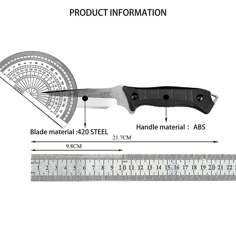 Tactical Fixed Blade Survival Knife with Sheath for Hunting, Camping & Everyday Carry