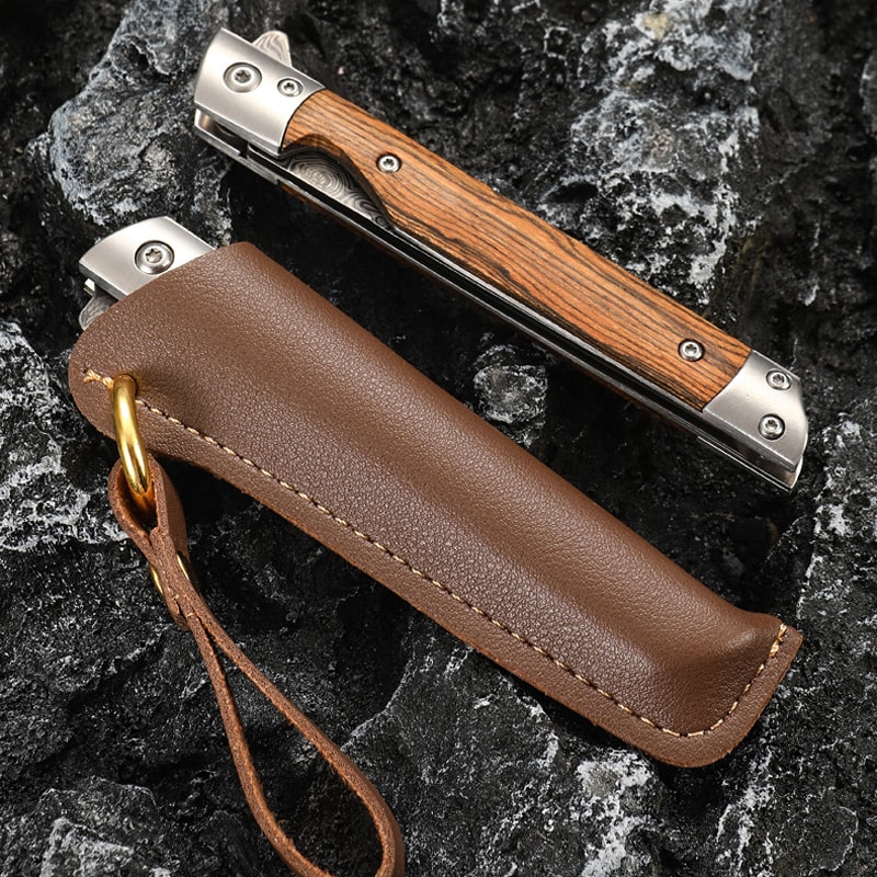 Premium Damascus Folding Knife Outdoor Quick Open Pocket Knife