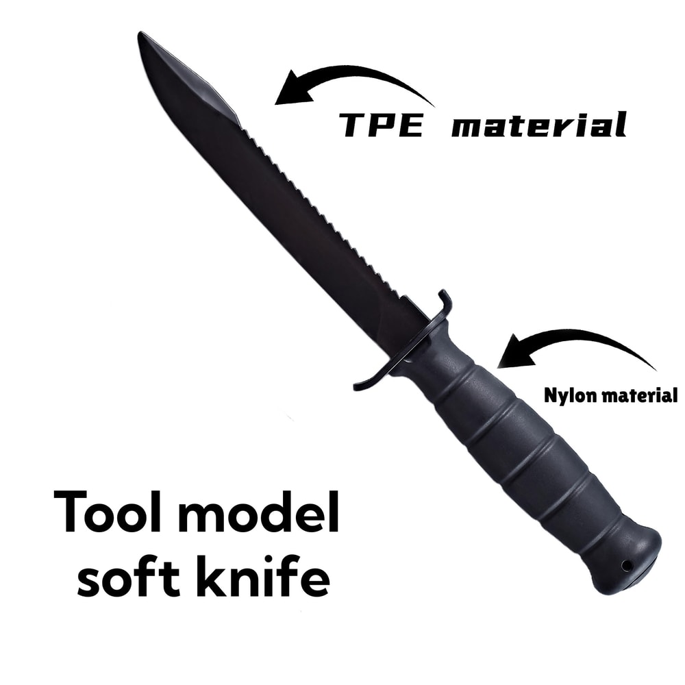 Durable Plastic Training Knife With Sheath Safe For Cosplay Military Practice 5