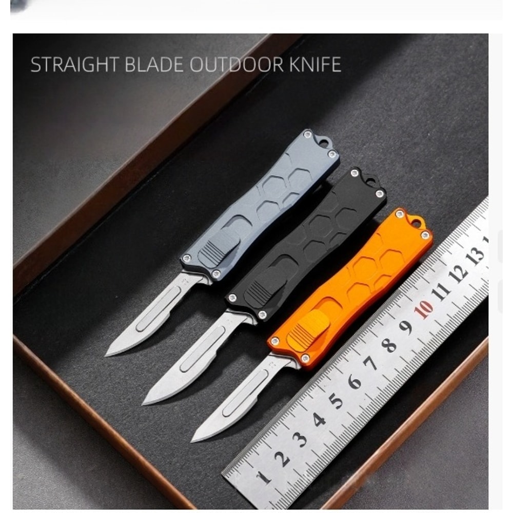 Compact Mini Pocket Knife With Removable Blades Outdoor Everyday Carry Tool 0