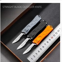 compact mini pocket knife with removable blades outdoor & everyday carry tool