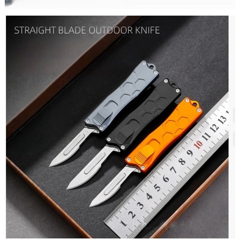 Compact Mini Pocket Knife With Removable Blades Outdoor Everyday Carry Tool 0