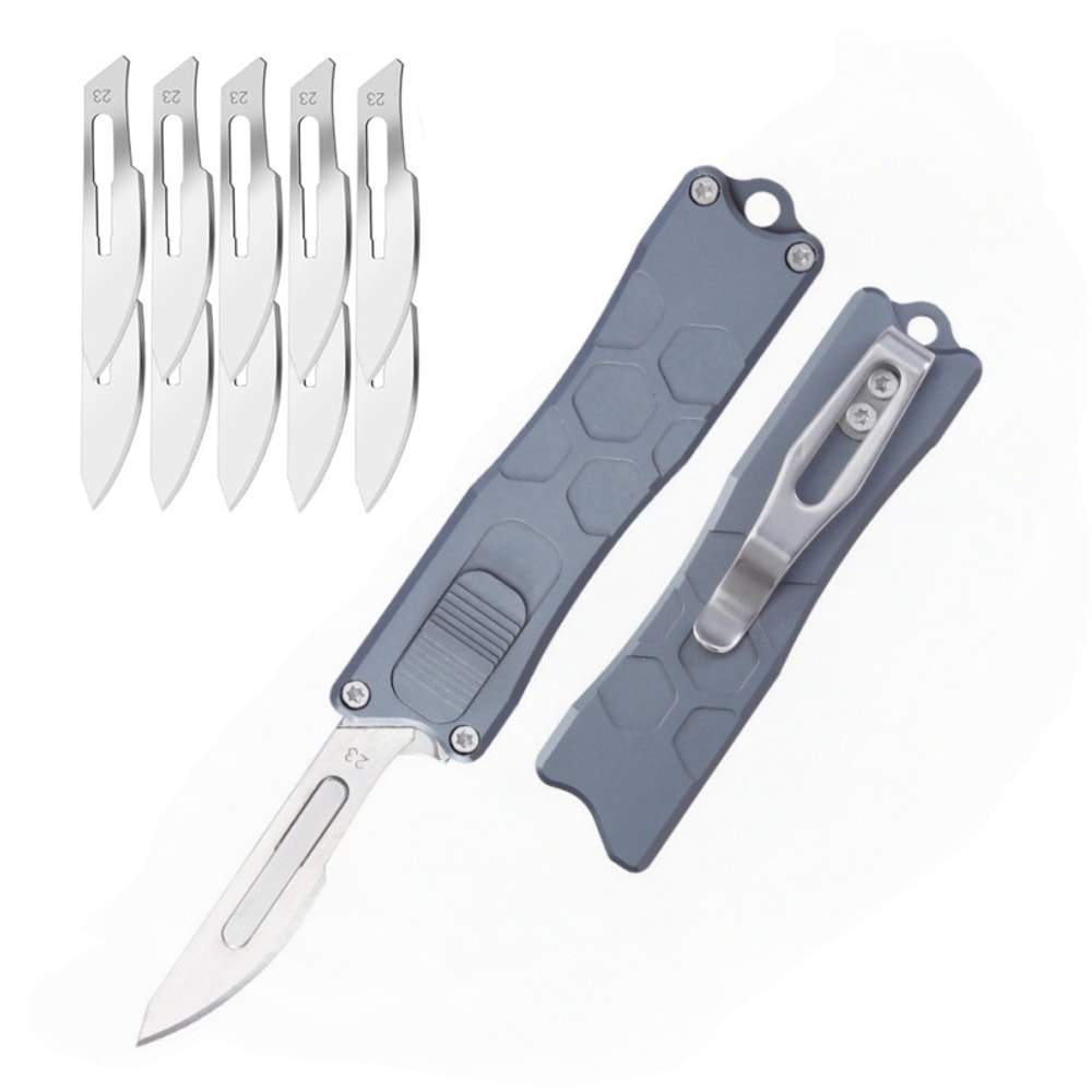Compact Mini Pocket Knife With Removable Blades Outdoor Everyday Carry Tool 5