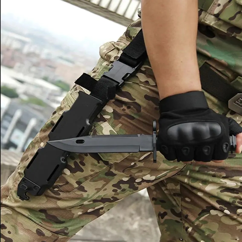 Flexible Rubber Training Knife with Sheath Safe Martial Arts & Halloween Prop