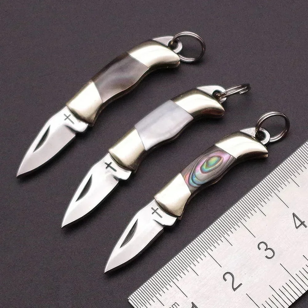 Mini Stainless Steel Pocket Knife Keychain With Sharp Blade 2