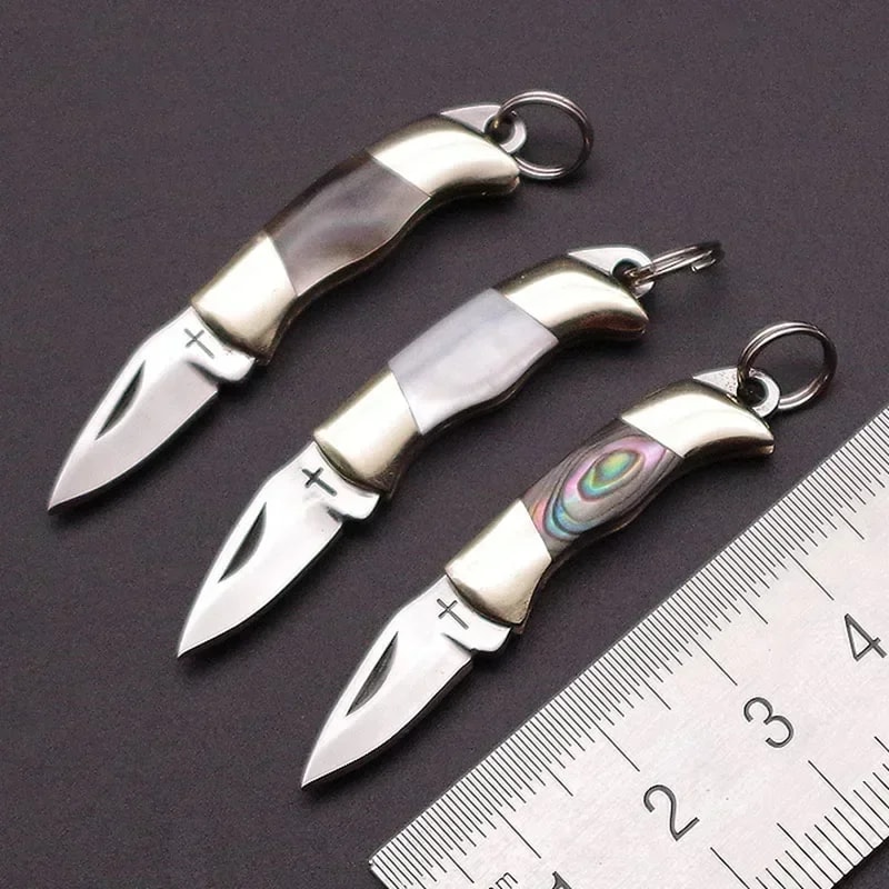 Mini Stainless Steel Pocket Knife Keychain With Sharp Blade 2