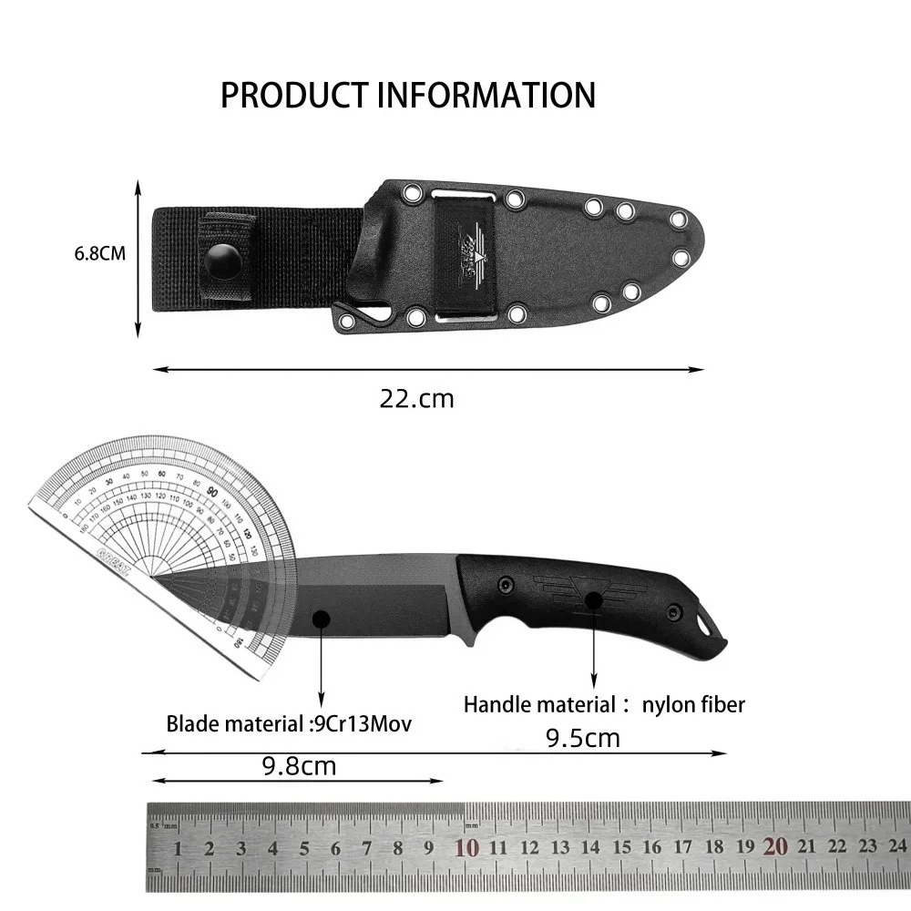 Tactical Fixed Blade Knife Sharp Survival Tool