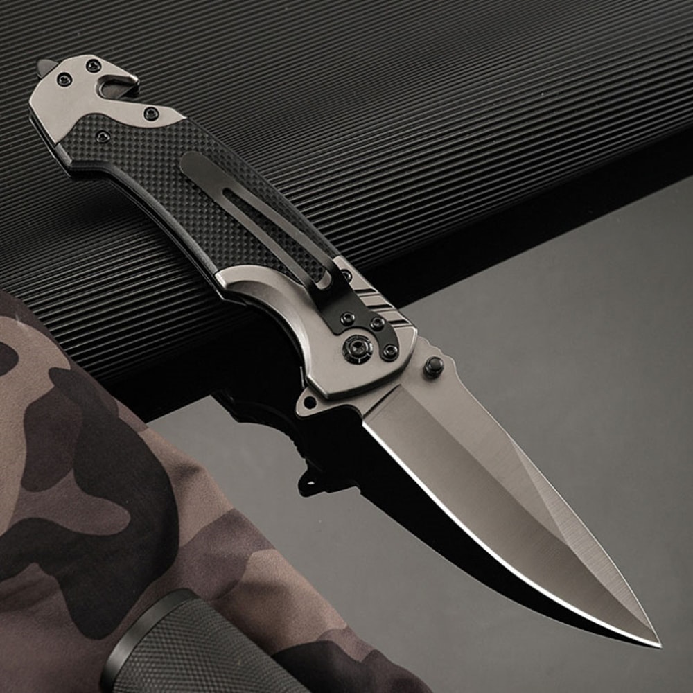 Tactical Stainless Steel Folding Knife Outdoor Survival & Camping Tool