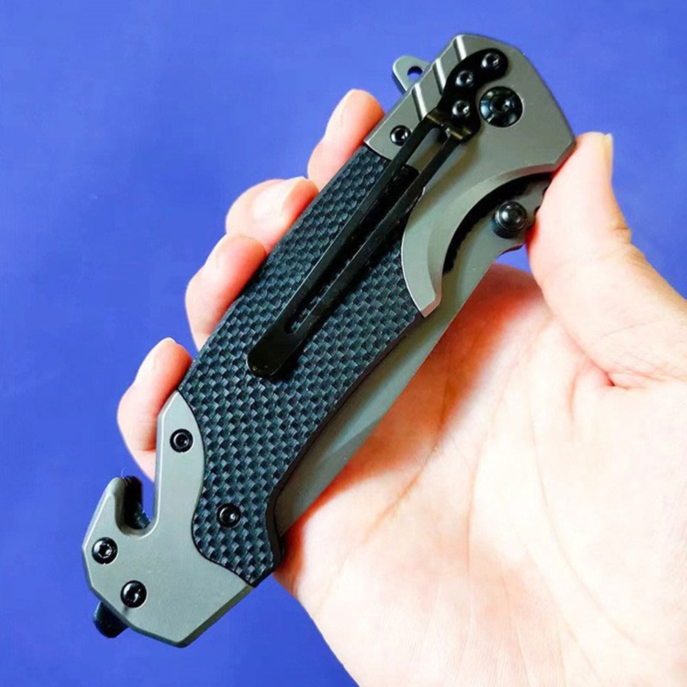Tactical Stainless Steel Folding Knife Outdoor Survival & Camping Tool