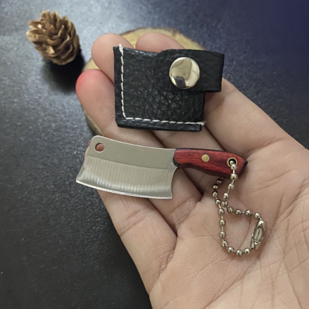 Ultra Compact Keychain Knife Portable Mini Fixed Blade Pocket Knife Peeler 4