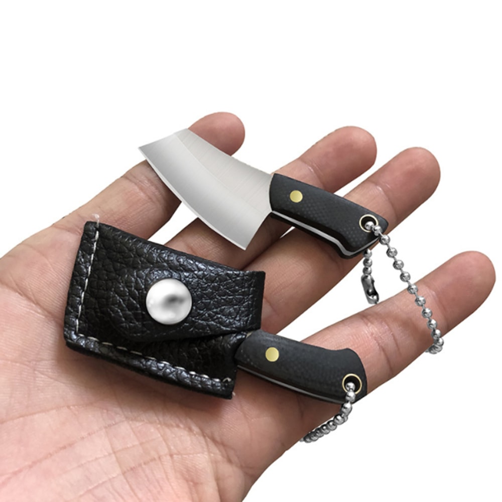 Ultra Compact Keychain Knife Portable Mini Fixed Blade Pocket Knife Peeler 6