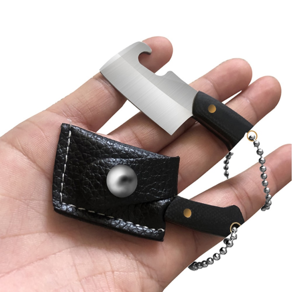 Ultra Compact Keychain Knife Portable Mini Fixed Blade Pocket Knife Peeler 7
