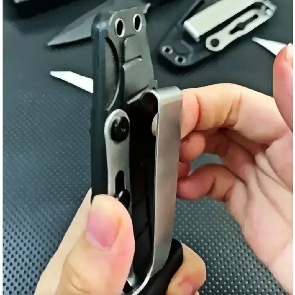 Compact Survival Pocket Knife with Sheath High Hardness Tool for Camping & Outdoor Use