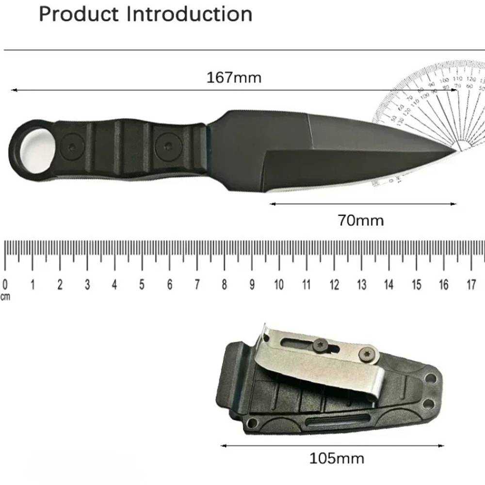 Compact Survival Pocket Knife with Sheath High Hardness Tool for Camping & Outdoor Use