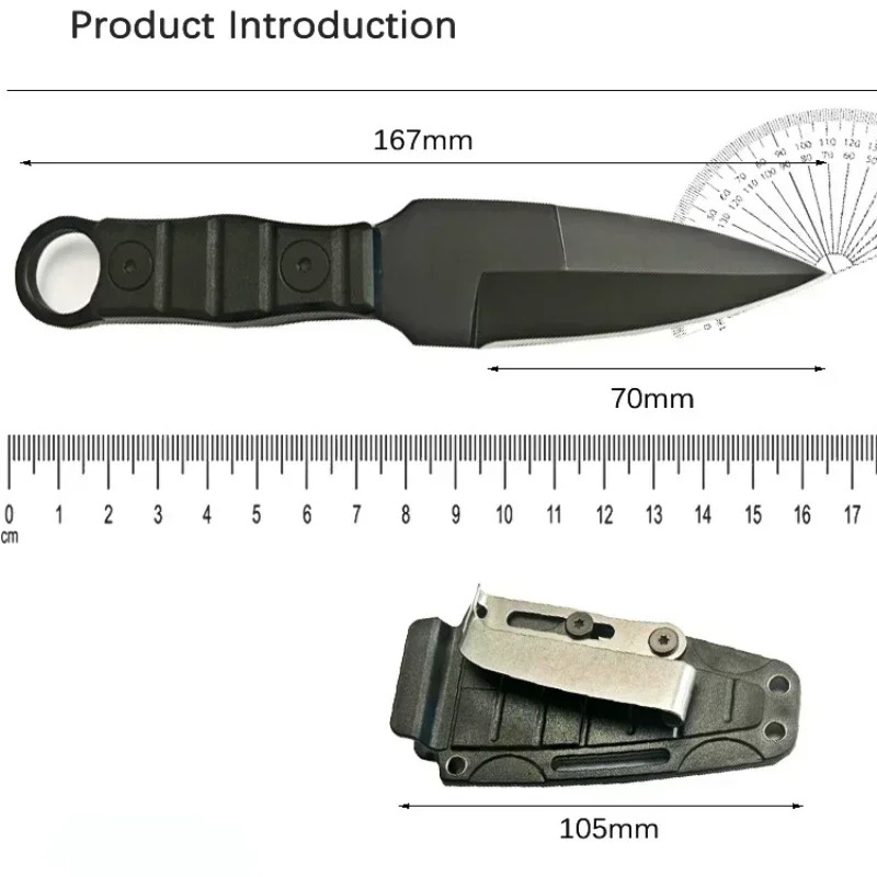 Compact Survival Pocket Knife with Sheath High Hardness Tool for Camping & Outdoor Use