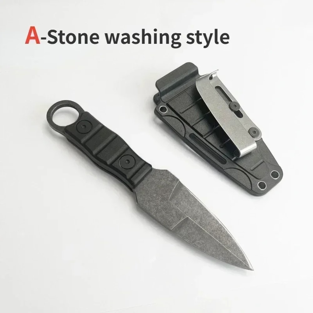 Compact Survival Pocket Knife with Sheath High Hardness Tool for Camping & Outdoor Use