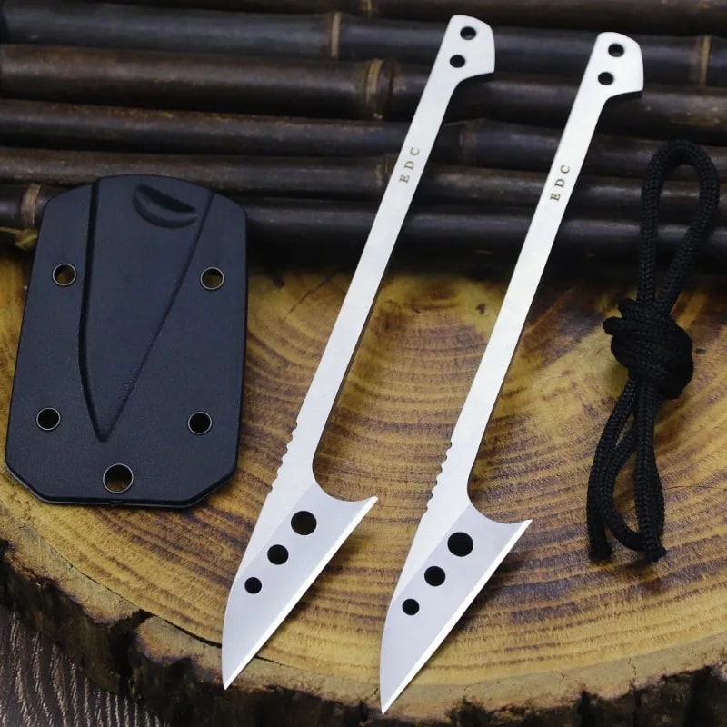 Tactical Steel Pocket Knife with Sheath Hunting & Camping Tool